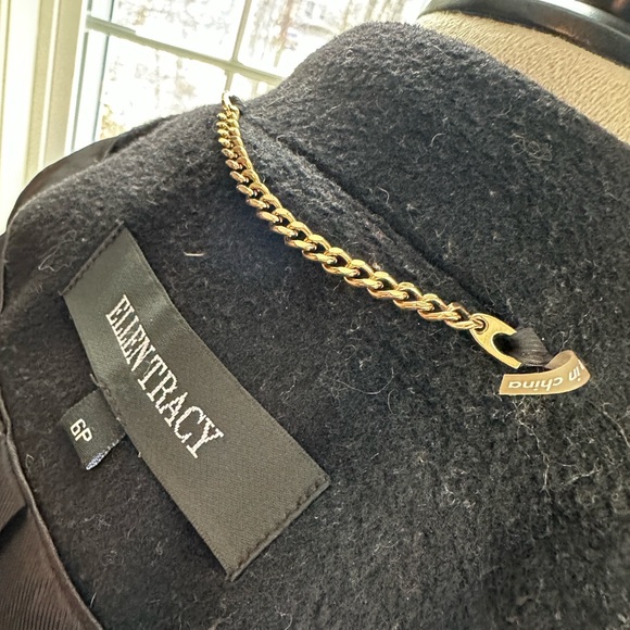 Ellen Tracy Women's Black Wool Coat - Picture 12 of 16